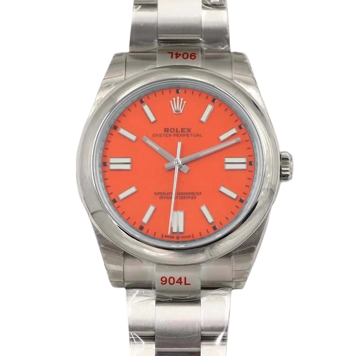 Oyster Perpetual 41mm korallenrotes Zifferblatt 114300