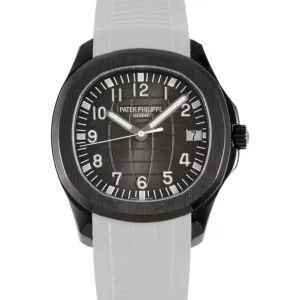 Aquanaut 5167A ‘Black Venom Limited Edition’ Black Dial on White Rubber Strap