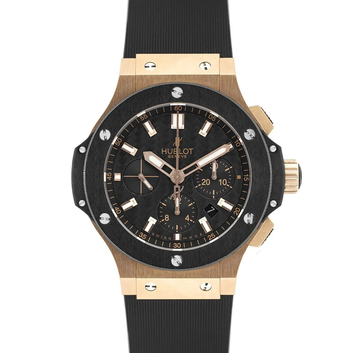 Big Bang Chronograph esfera de fibra de carbono en oro rosa