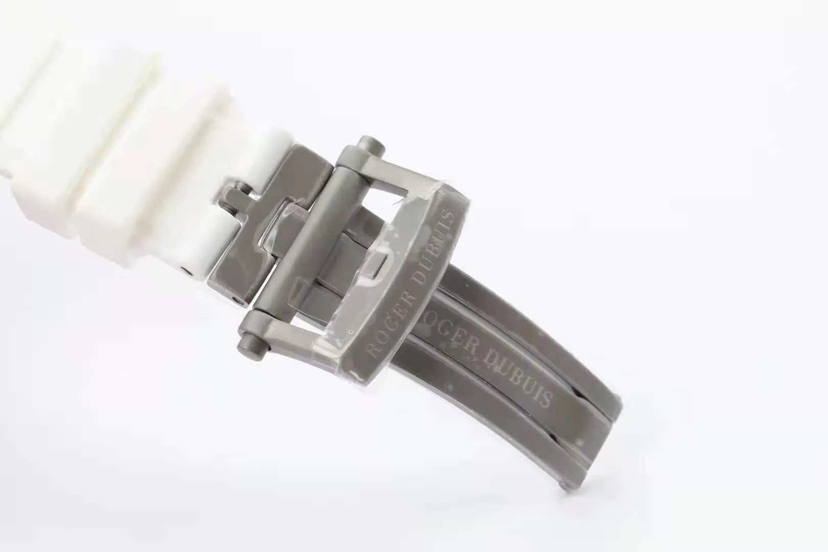 Excalibur Spider squelette tourbillon volant avec bracelet en caoutchouc blanc – Image 6