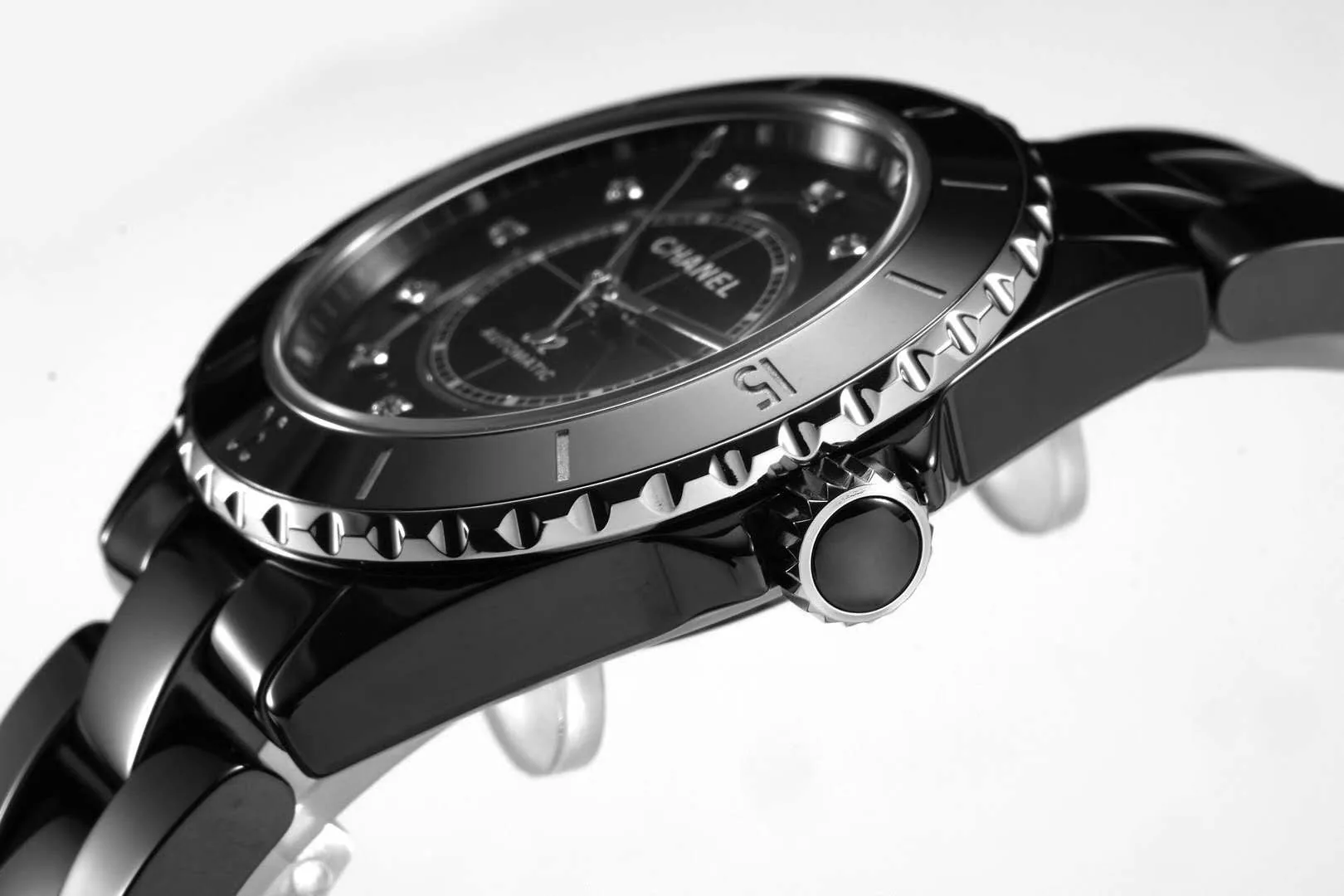 J12 Black Ceramic and Steel with Diamond Markers Ref: H5697 - Image 6