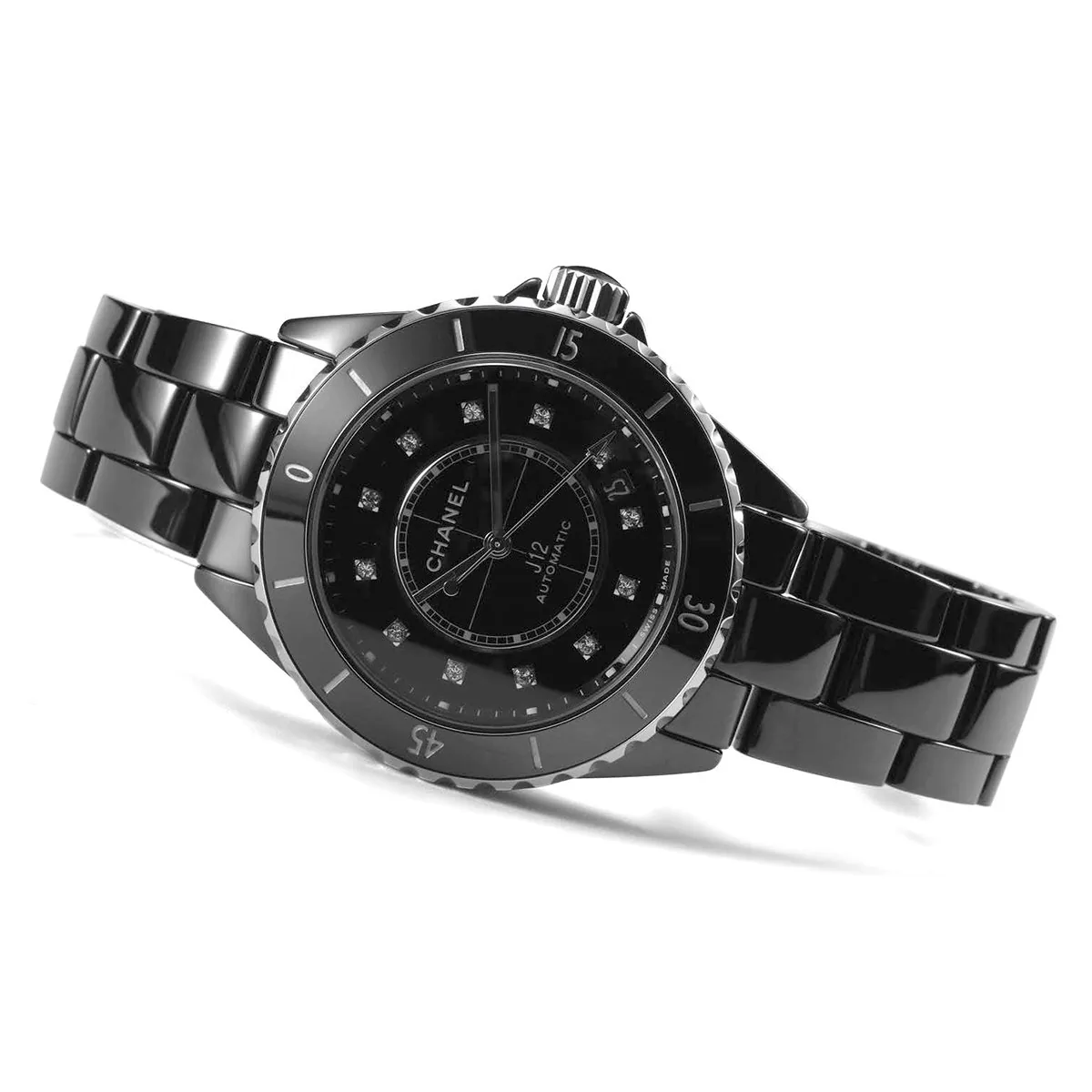 J12 Black Ceramic and Steel with Diamond Markers Ref: H5697 - Image 9