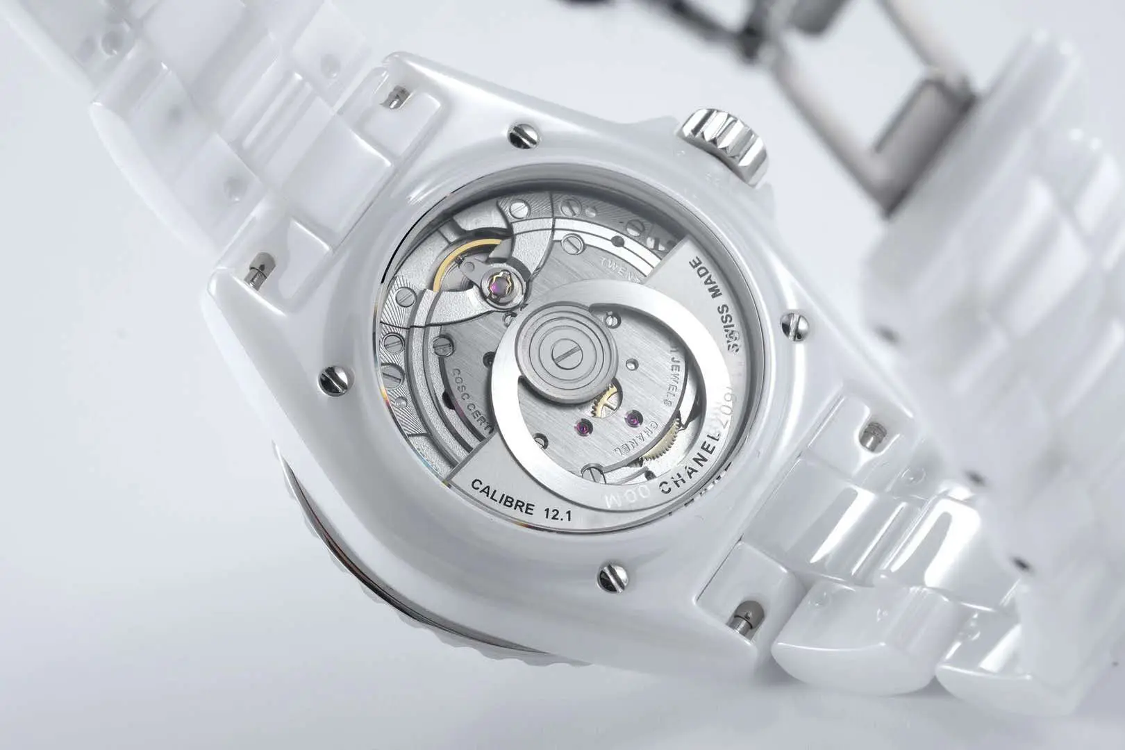 J12 White Ceramic and Steel with Diamond Markers Ref: H5705 - Image 8