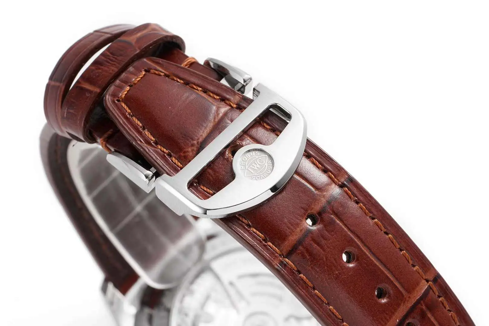 Portugieser Chronograph IW371611 weißes Zifferblatt in Stahl – Bild 7