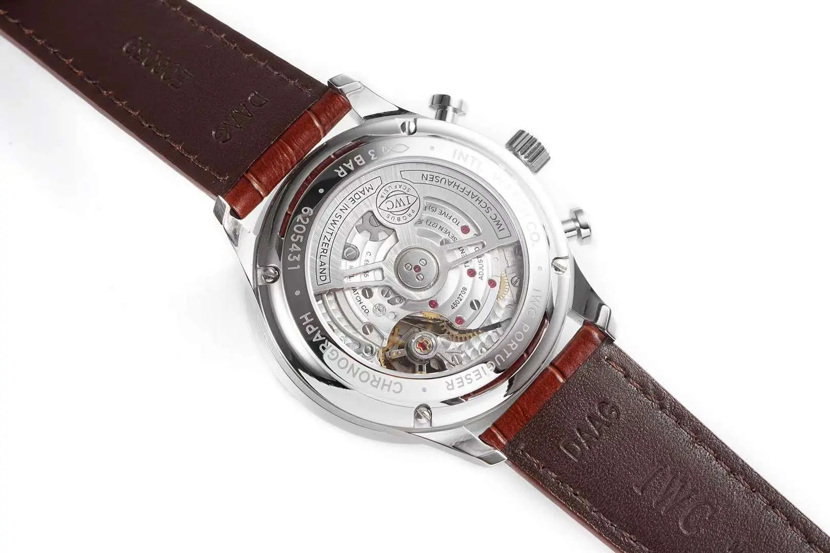 Portugieser Chronograph IW371611 weißes Zifferblatt in Stahl – Bild 8