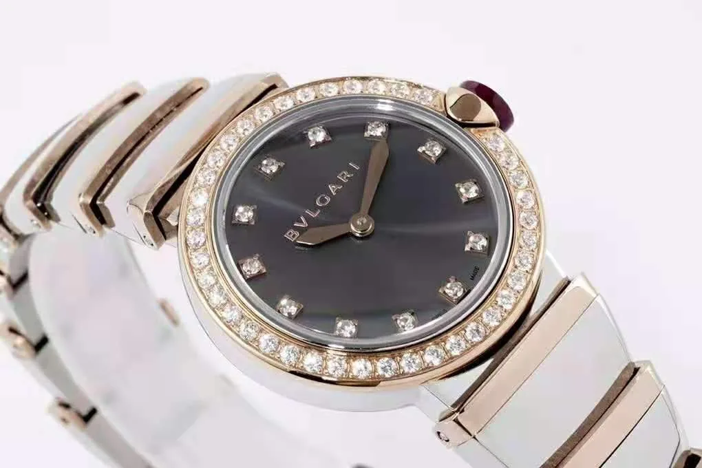 Lvcea quadrante grigio in oro rosa/acciaio con lunetta con diamanti - immagine 5