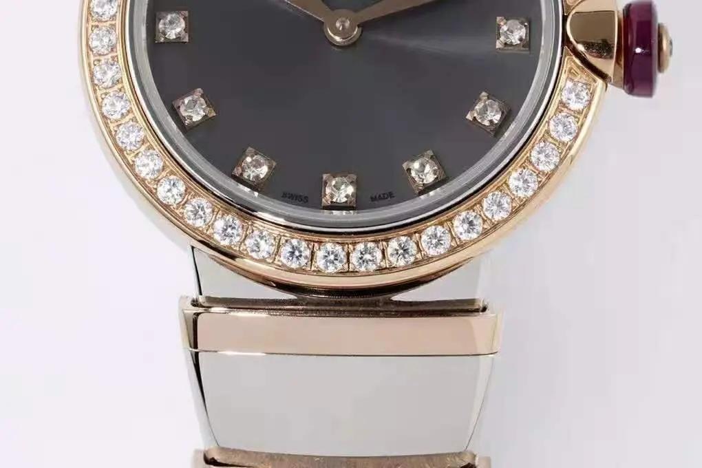Lvcea quadrante grigio in oro rosa/acciaio con lunetta con diamanti - immagine 3