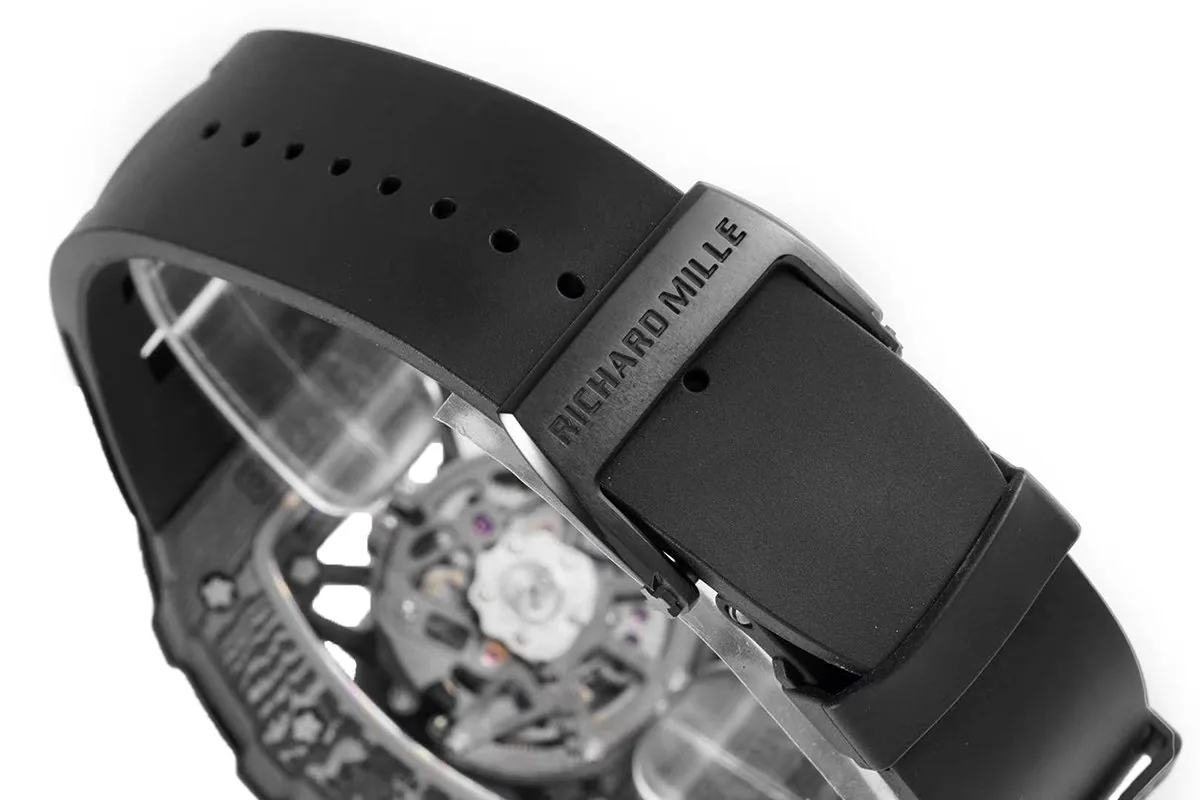 RM 035-02 Rafael Nadal carbone NTPT sur bracelet en caoutchouc noir – Image 7