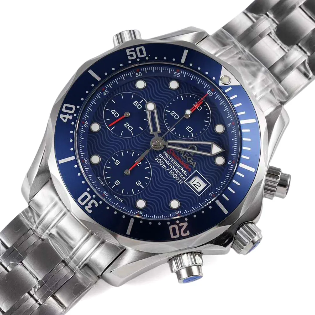 Seamaster Diver 300m Chronograph esfera azul con brazalete - Imagen 5