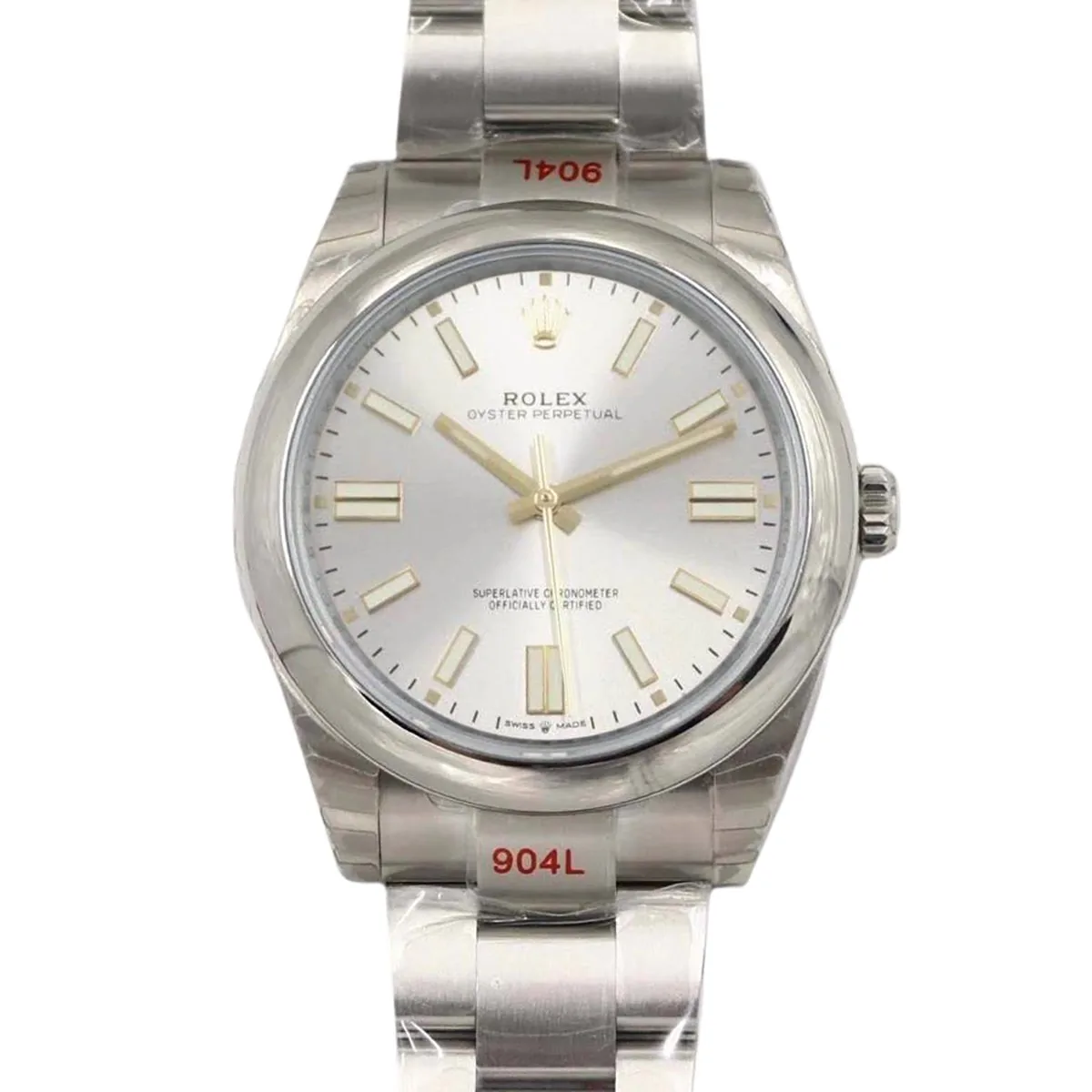 Oyster Perpetual 41mm esfera plateada 114300