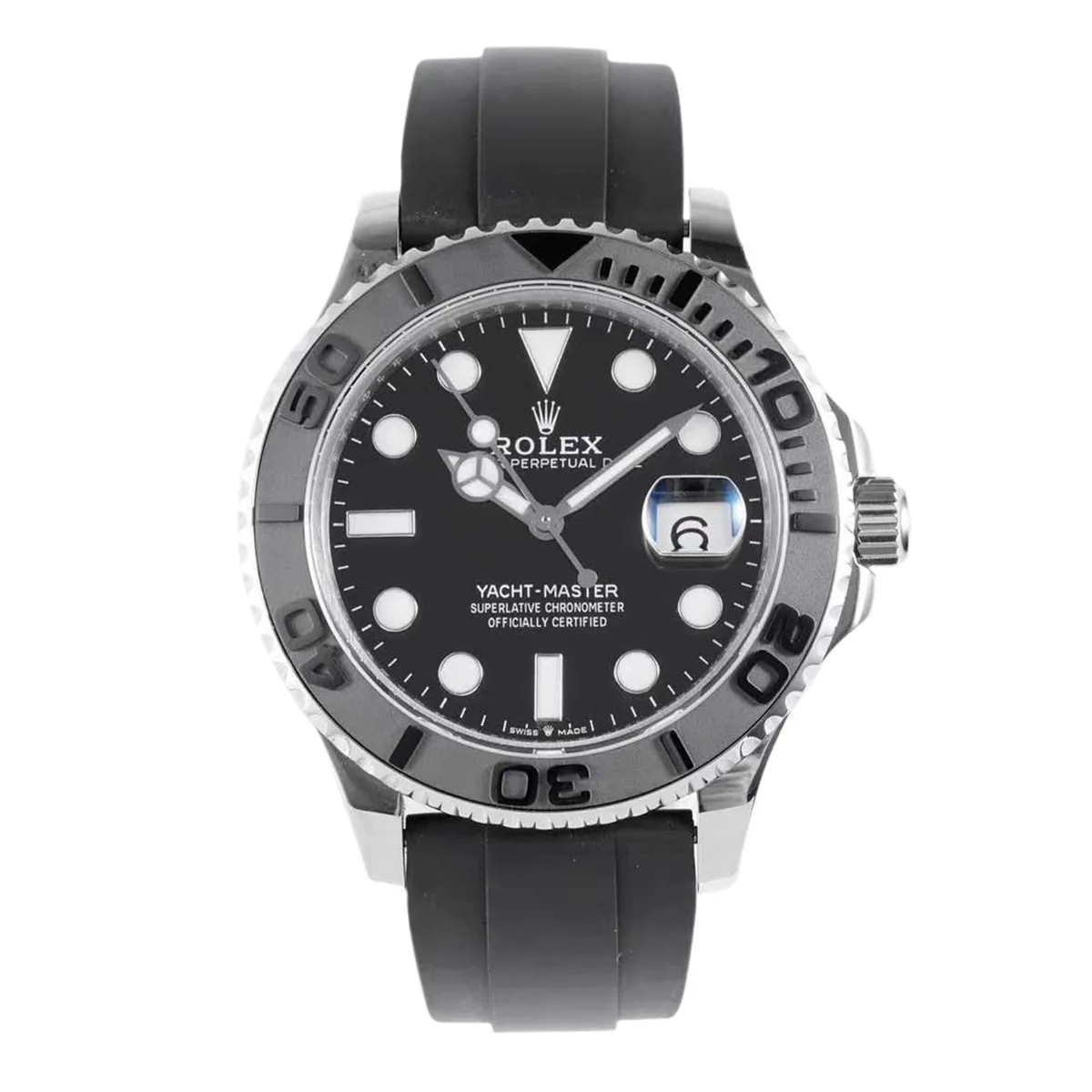 Yacht-Master 42 226659 oro bianco su cinturino Oysterflex
