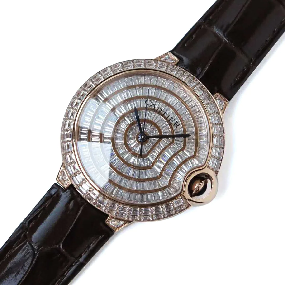 Ballon Bleu de Cartier 42mm diamantbesetztes Zifferblatt in Roségold – Bild 2