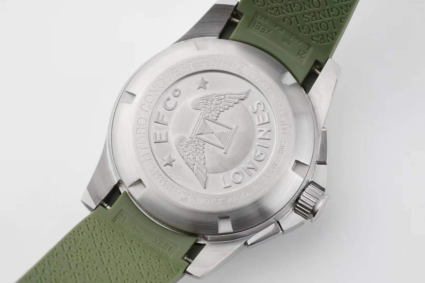 Hydroconquest cadran vert sur bracelet en caoutchouc – Image 7