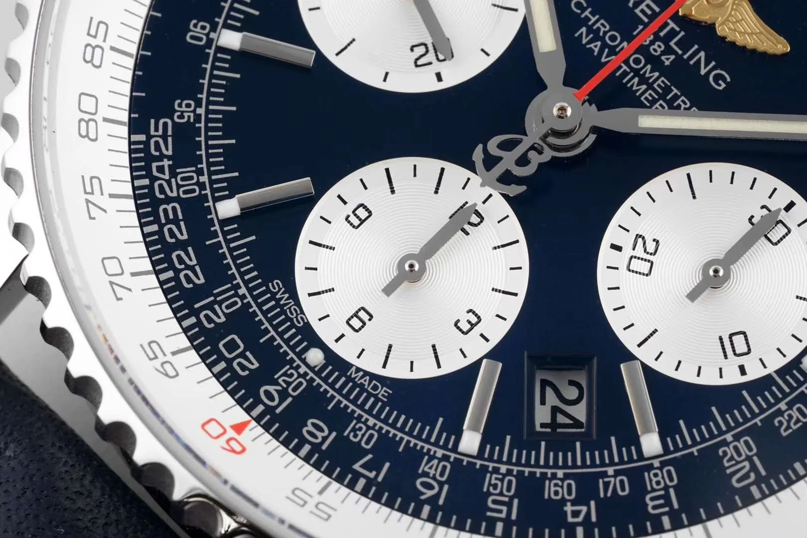 Navitimer 01 Chronograph blaues Zifferblatt in Stahl – Bild 5