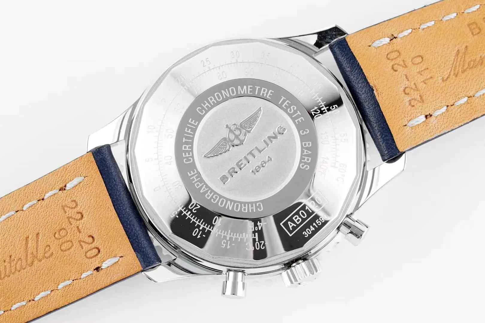 Navitimer 01 Chronograph blaues Zifferblatt in Stahl – Bild 6