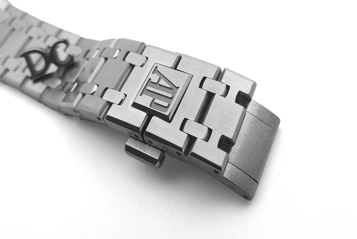 Lady Royal Oak 67650 weißes Zifferblatt in Stahl – Bild 7
