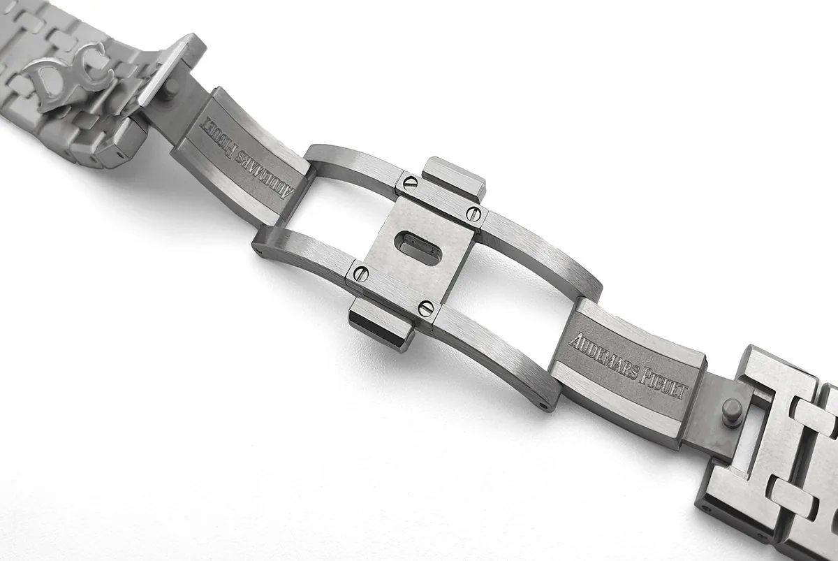 Lady Royal Oak 67650 weißes Zifferblatt in Stahl – Bild 6