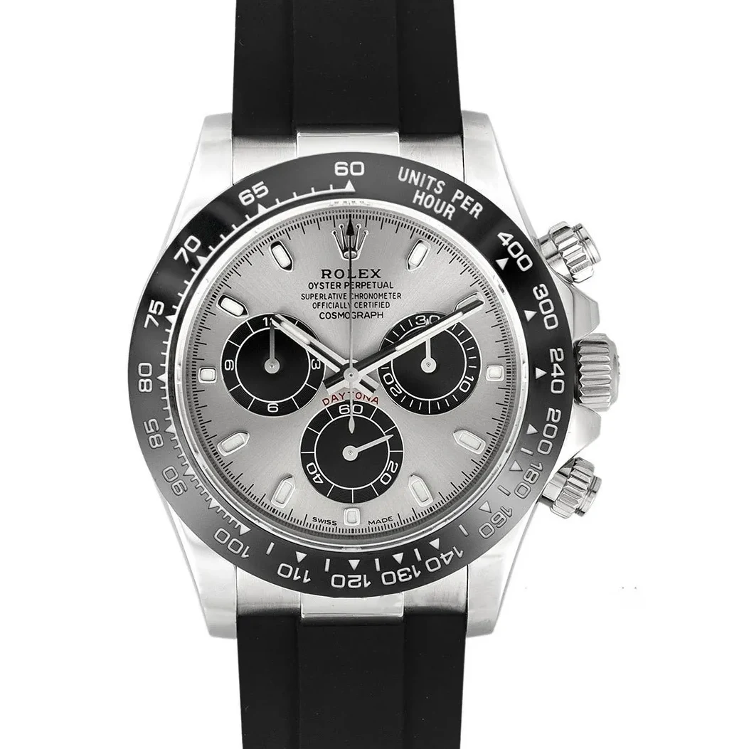 Daytona 116519LN Steel and Black Dial in White Gold