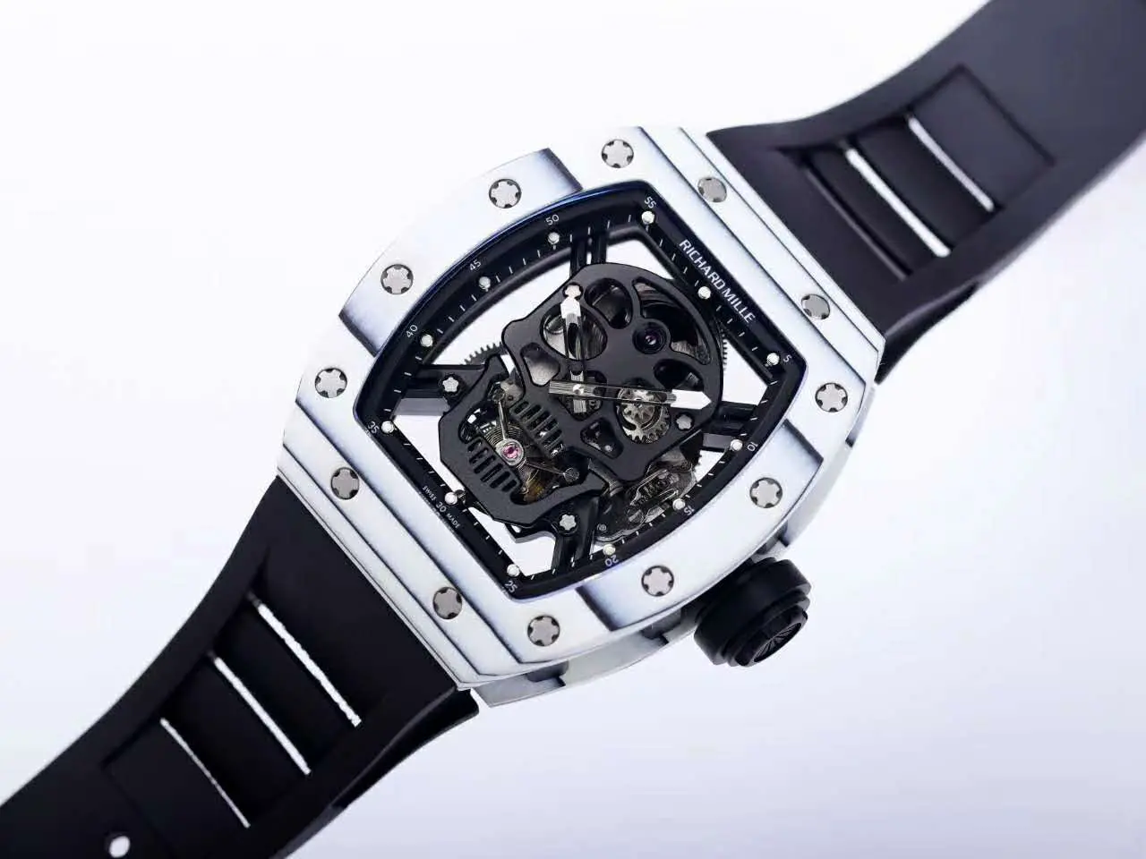 RM 052-01 Tourbillon Black Skull in weißem NTPT-Carbon – Bild 3