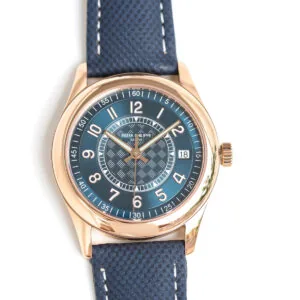 Calatrava 6007 quadrante blu in oro rosa