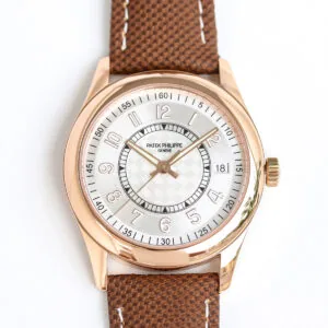 Calatrava 6007 quadrante bianco in oro rosa