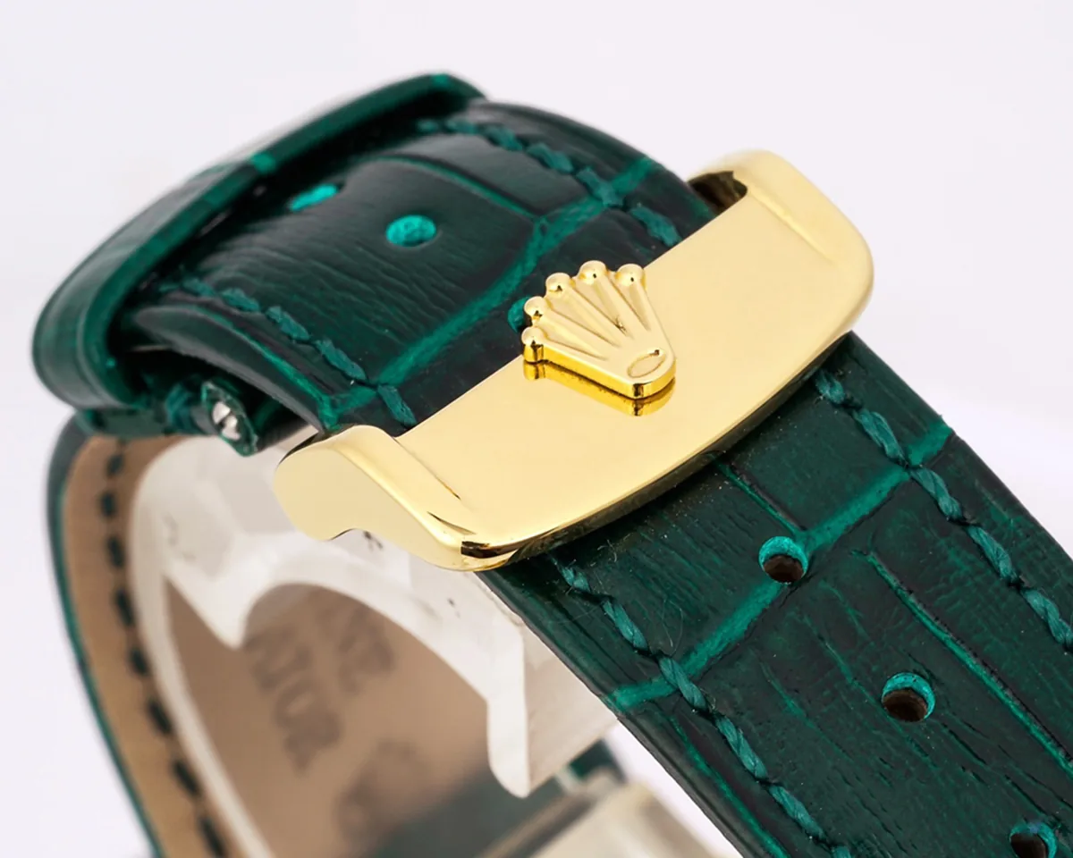 Day-Date 40 esfera verde en oro amarillo con correa de piel - Imagen 9