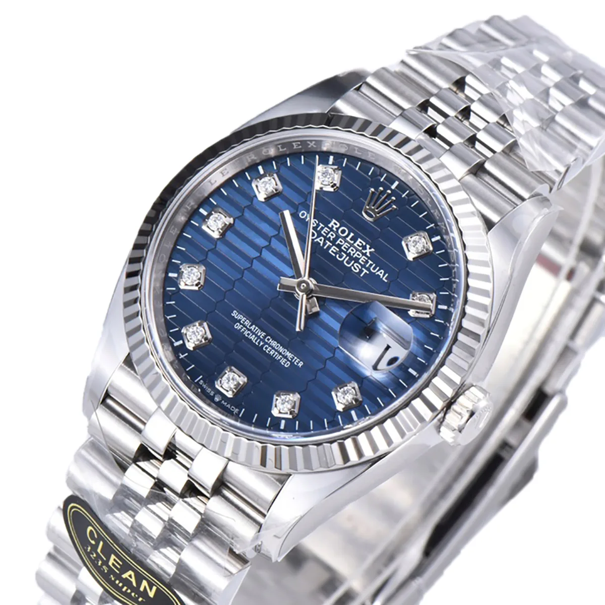 Datejust 36 126234 Blue Motif Dial with Diamond Marker in Steel in Jubilee Bracelet - Image 2