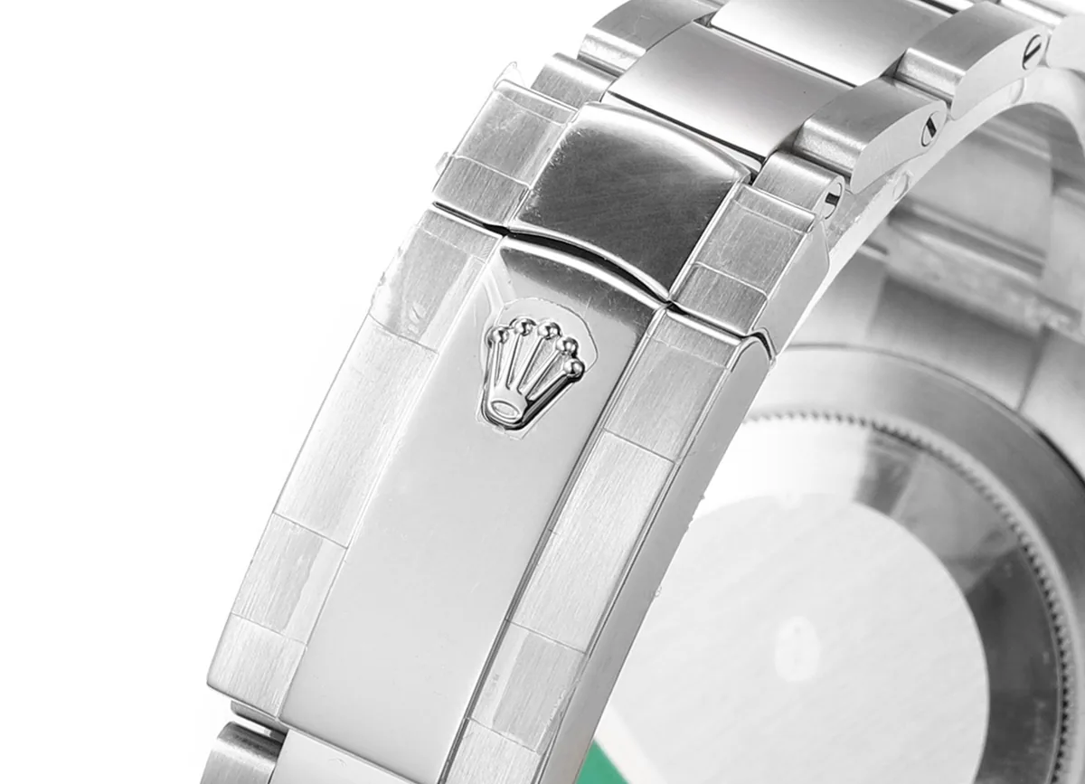 Datejust 41 cadran argenté index romains lunette diamants arc-en-ciel en acier sur bracelet Oyster – Image 8