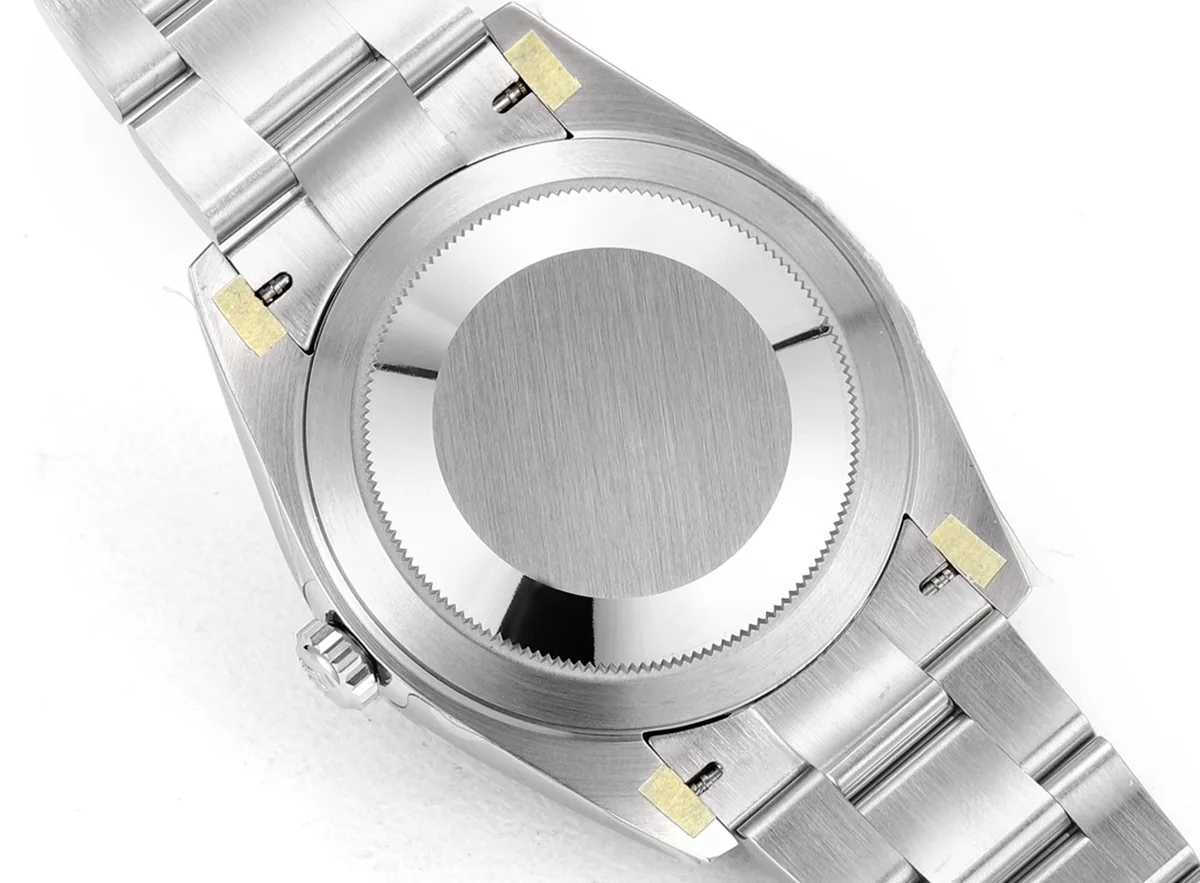 Datejust 41 cadran argenté index romains lunette diamants arc-en-ciel en acier sur bracelet Oyster – Image 7