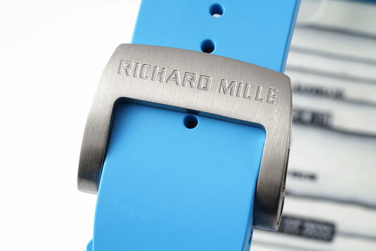 RM 035-01 Rafael Nadal NTPT bianco su cinturino in gomma blu (Sonic) - immagine 9