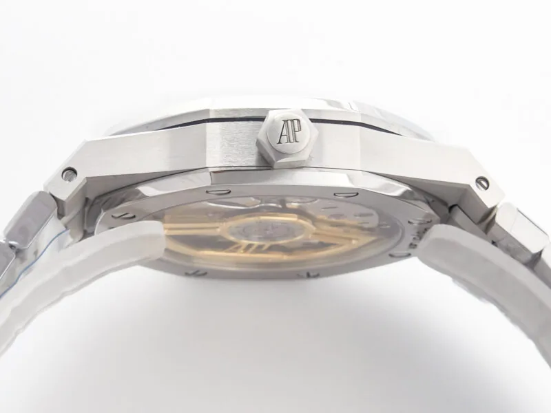 Royal Oak 41mm 15500 SS ZF 1:1 Best Edition esfera negra texturizada con brazalete SS SA4302 Super Clone V3 - Imagen 17