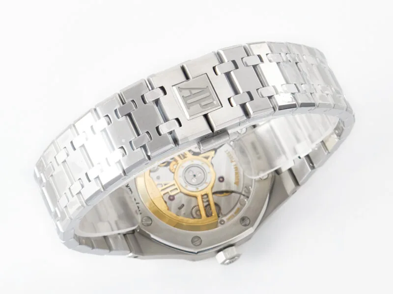 Royal Oak 41mm 15500 SS ZF 1:1 Best Edition esfera negra texturizada con brazalete SS SA4302 Super Clone V3 - Imagen 23