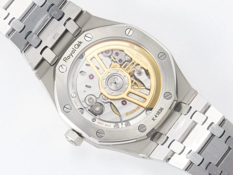 Royal Oak 41mm 15500 SS ZF 1:1 Best Edition esfera negra texturizada con brazalete SS SA4302 Super Clone V3 - Imagen 18
