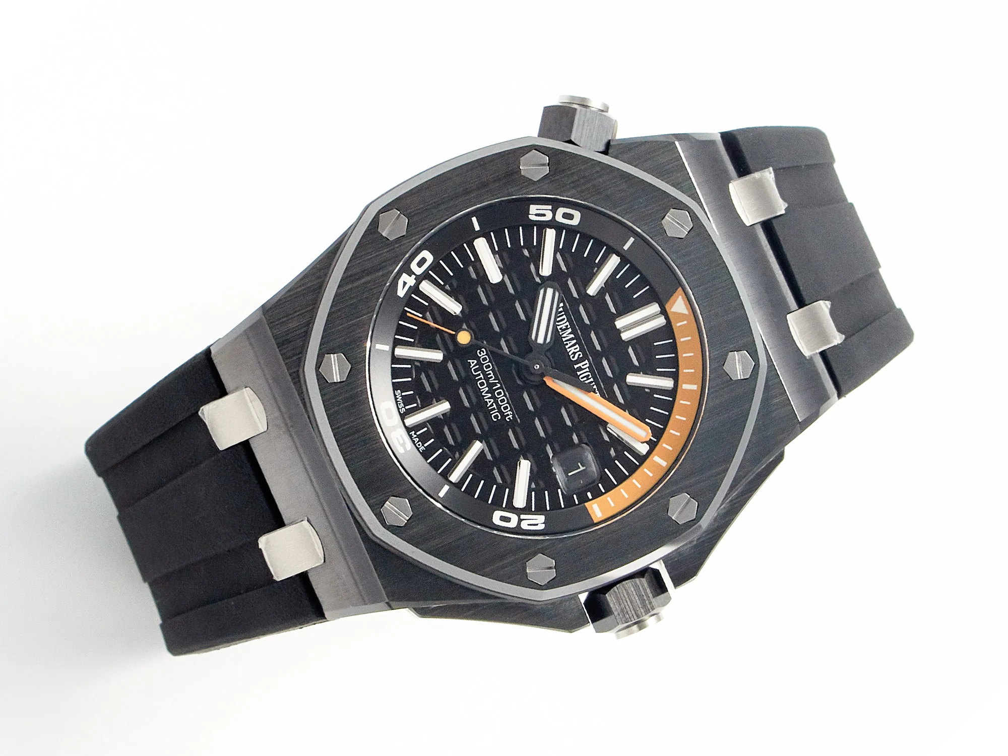 Royal Oak Offshore Diver 15707 cerámica negra ZF 1:1 Best Edition SA3120 Super Clone - Imagen 6