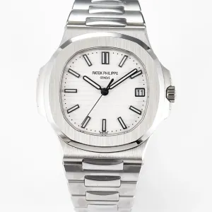 Nautilus 5711 3KF 1:1 Best Edition White Dial on SS Bracelet A324 Super Clone V2