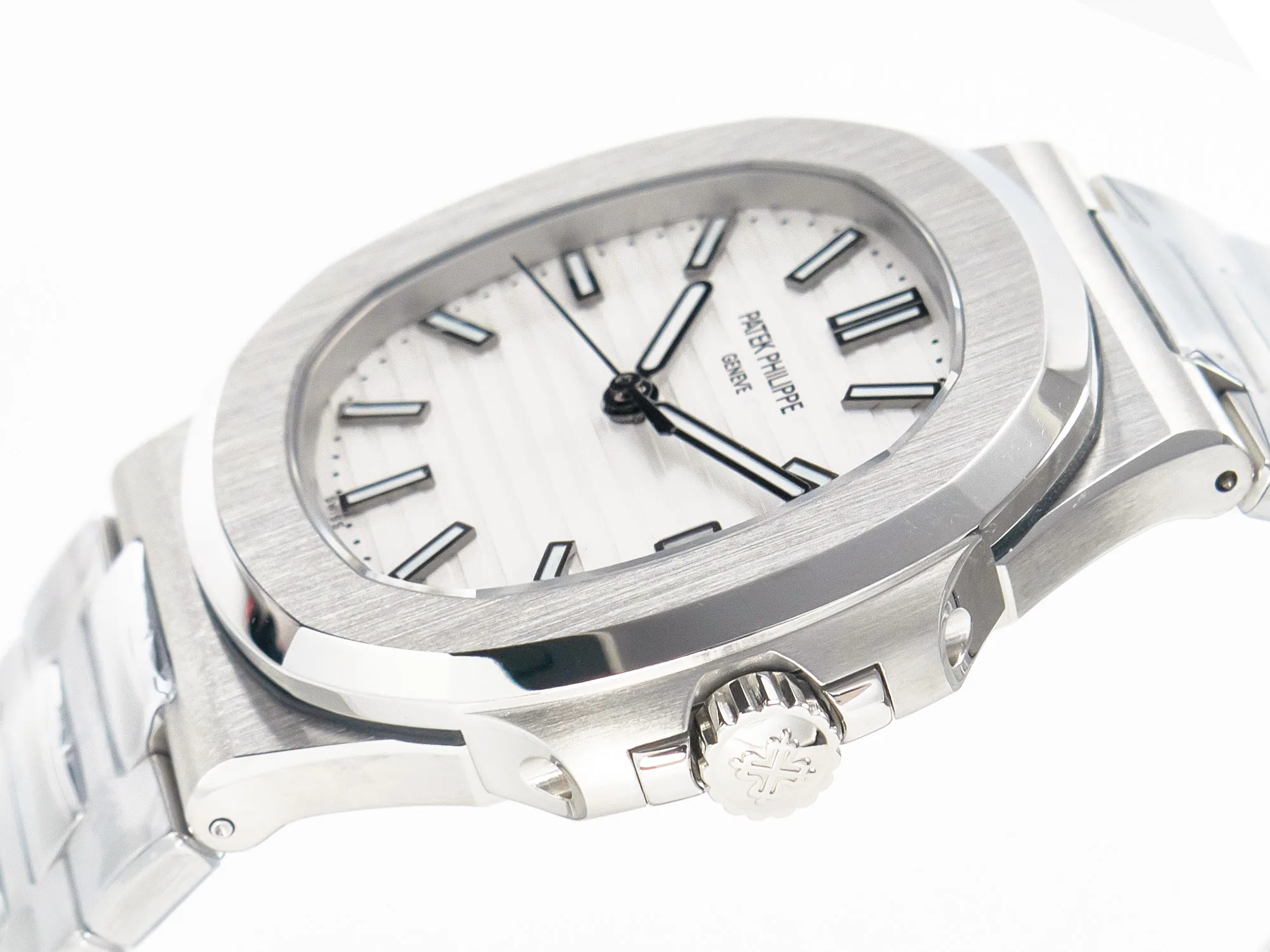 Nautilus 5711 3KF 1:1 Best Edition cadran blanc sur bracelet SS A324 Super Clone V2 – Image 7