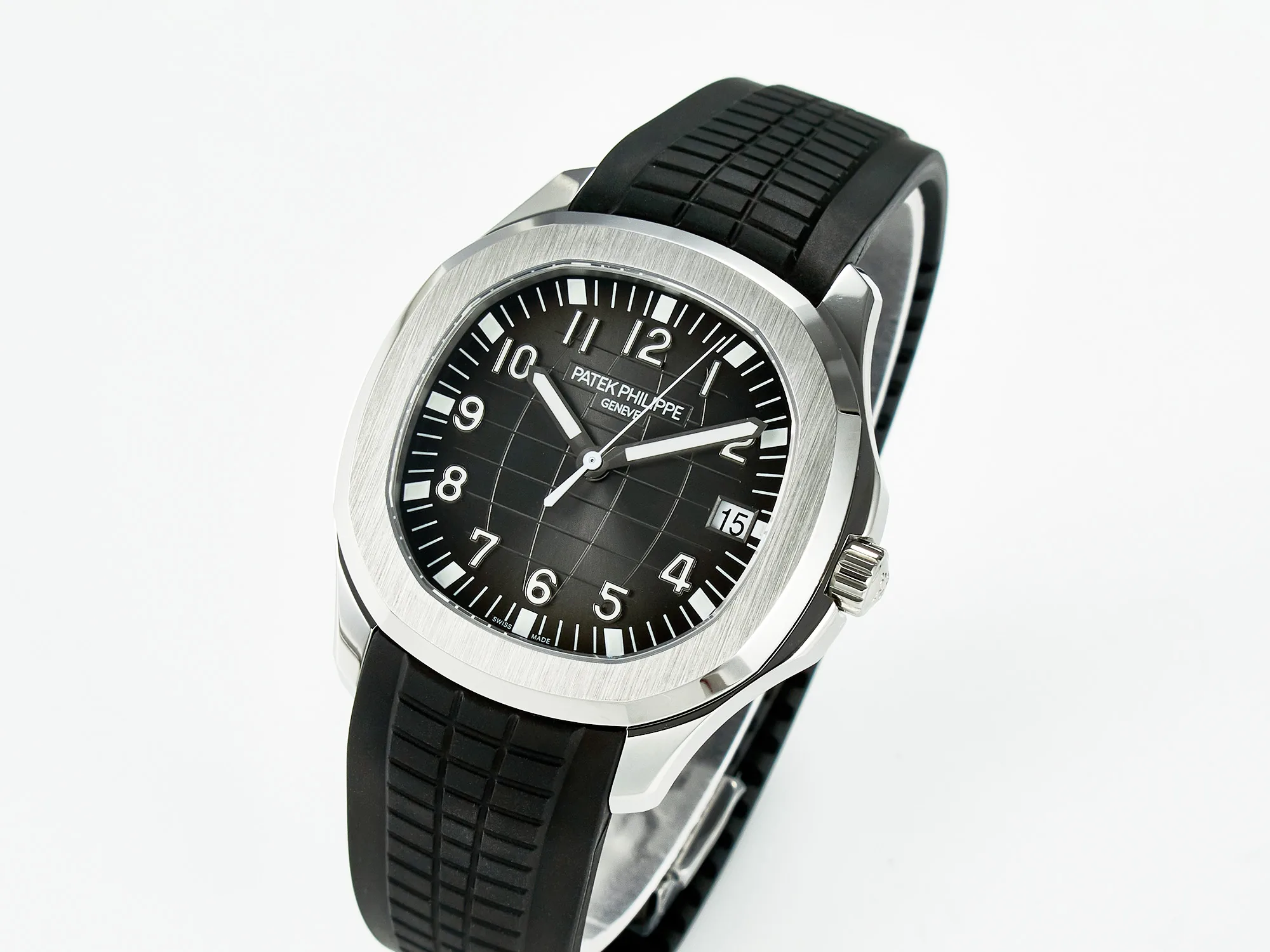 Aquanaut 5167A SS ZF 1:1 Best Edition cadran noir sur bracelet en caoutchouc noir A324 Super Clone(nouveau fermoir) – Image 4