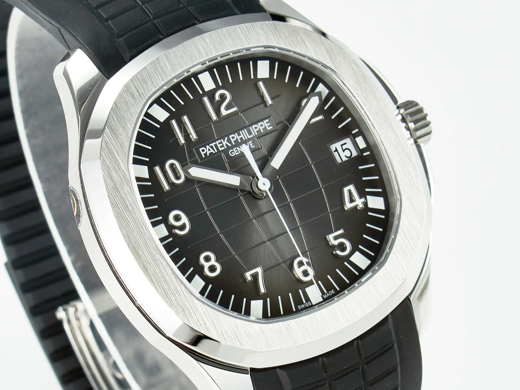 Aquanaut 5167A SS ZF 1:1 Best Edition cadran noir sur bracelet en caoutchouc noir A324 Super Clone(nouveau fermoir) – Image 5