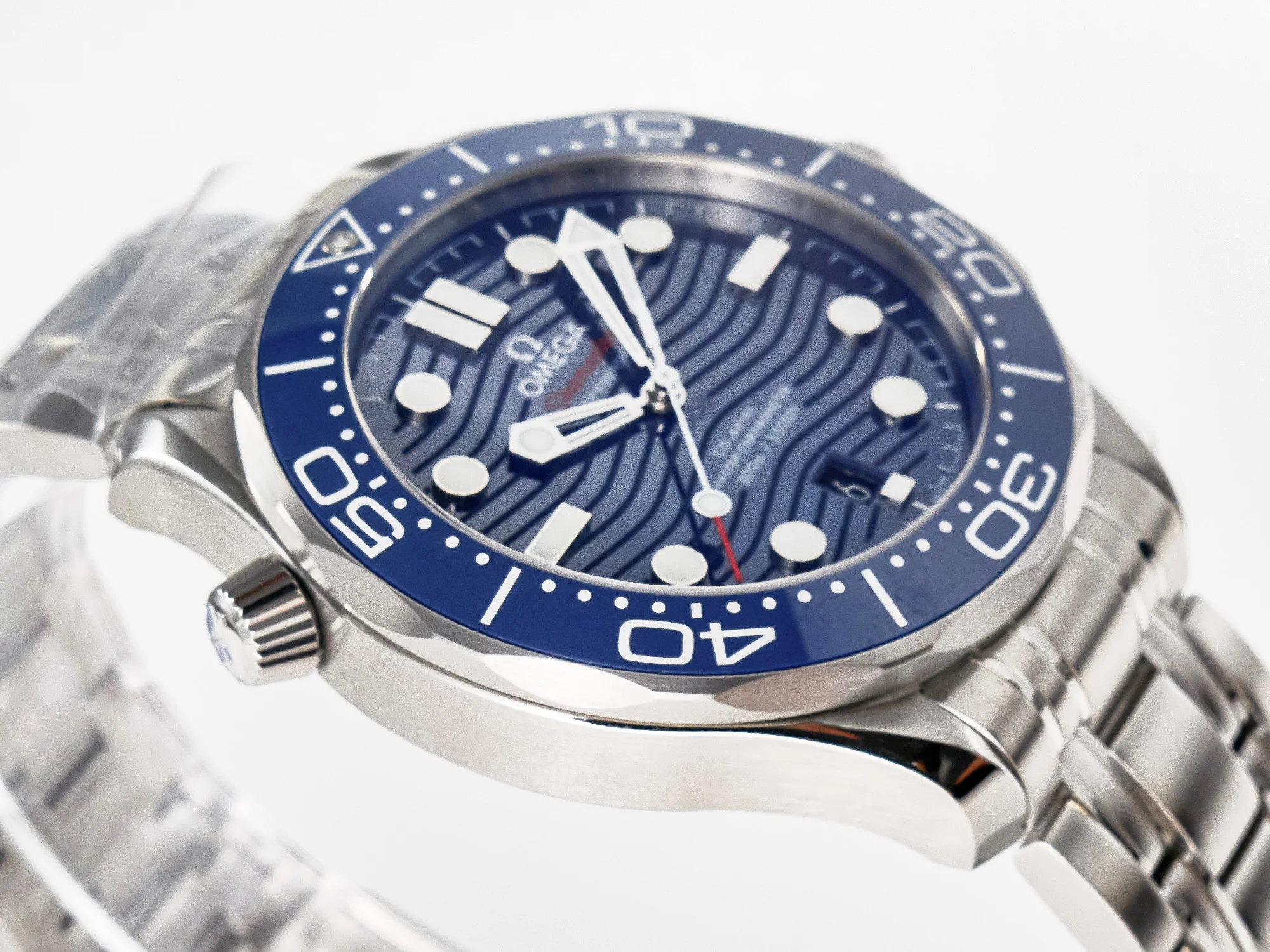 2018 Seamaster Diver 300M VSF 1:1 Best Edition Blue Ceramic Blue Dial on SS Bracelet A8800 V2
