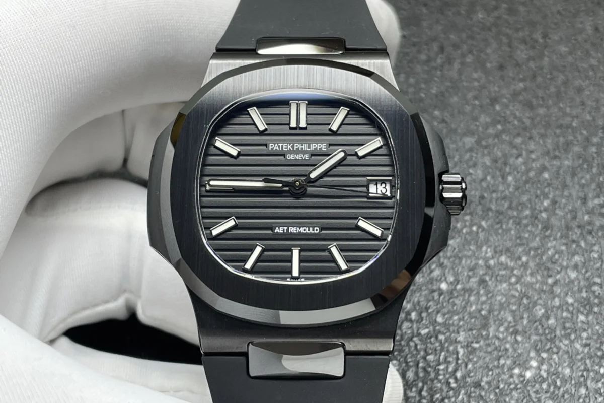 AET Nautilus 5711 Black Dial Black Ceramic