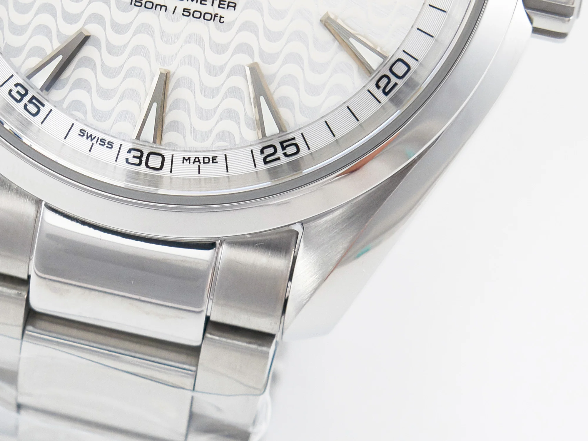 Aqua Terra 150m 41mm VSF 1:1 Best Edition White Textured Dial on SS Bracelet A8500 Super Clone