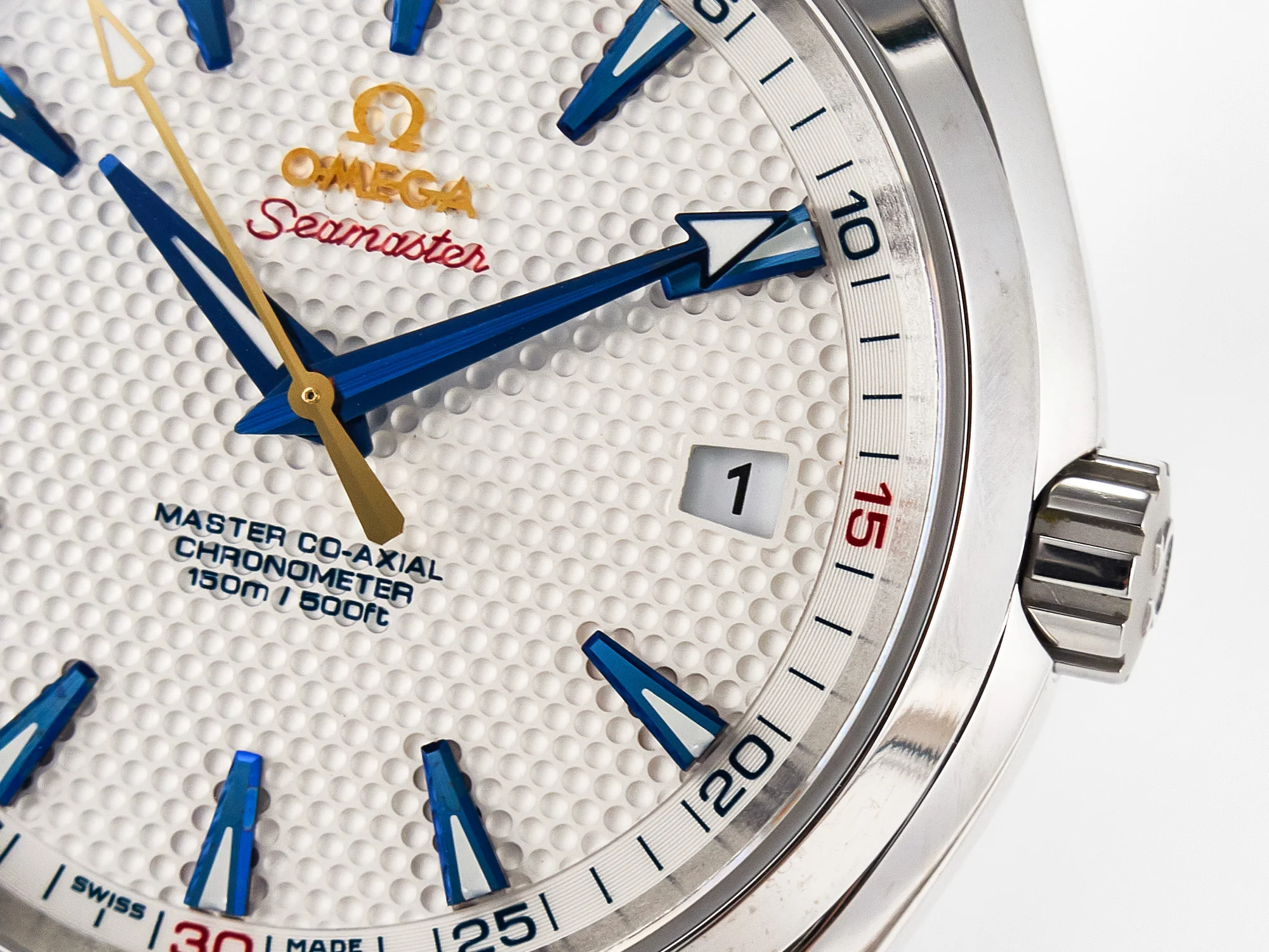 Aqua Terra 150M SS VSF 1:1 Best Edition Silver Polka Dots Dial on SS Bracelet A8500 Super Clone