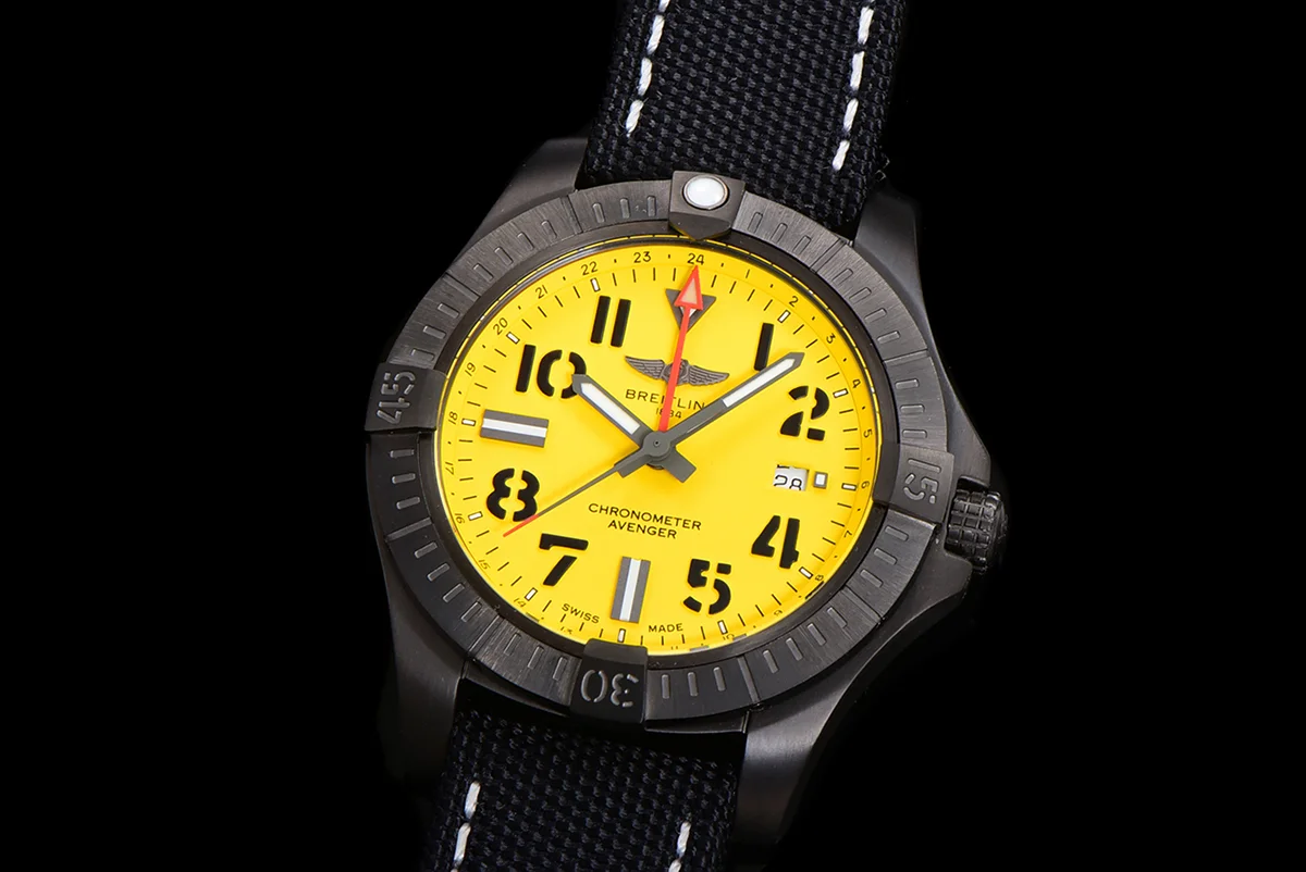 Avenger Automatic 45 Yellow Dial in PVD