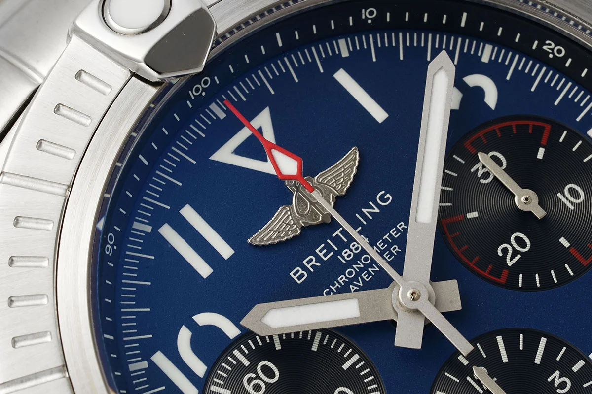 Avenger B01 Chronograph 45 Blue Dial in Steel on Bracelet