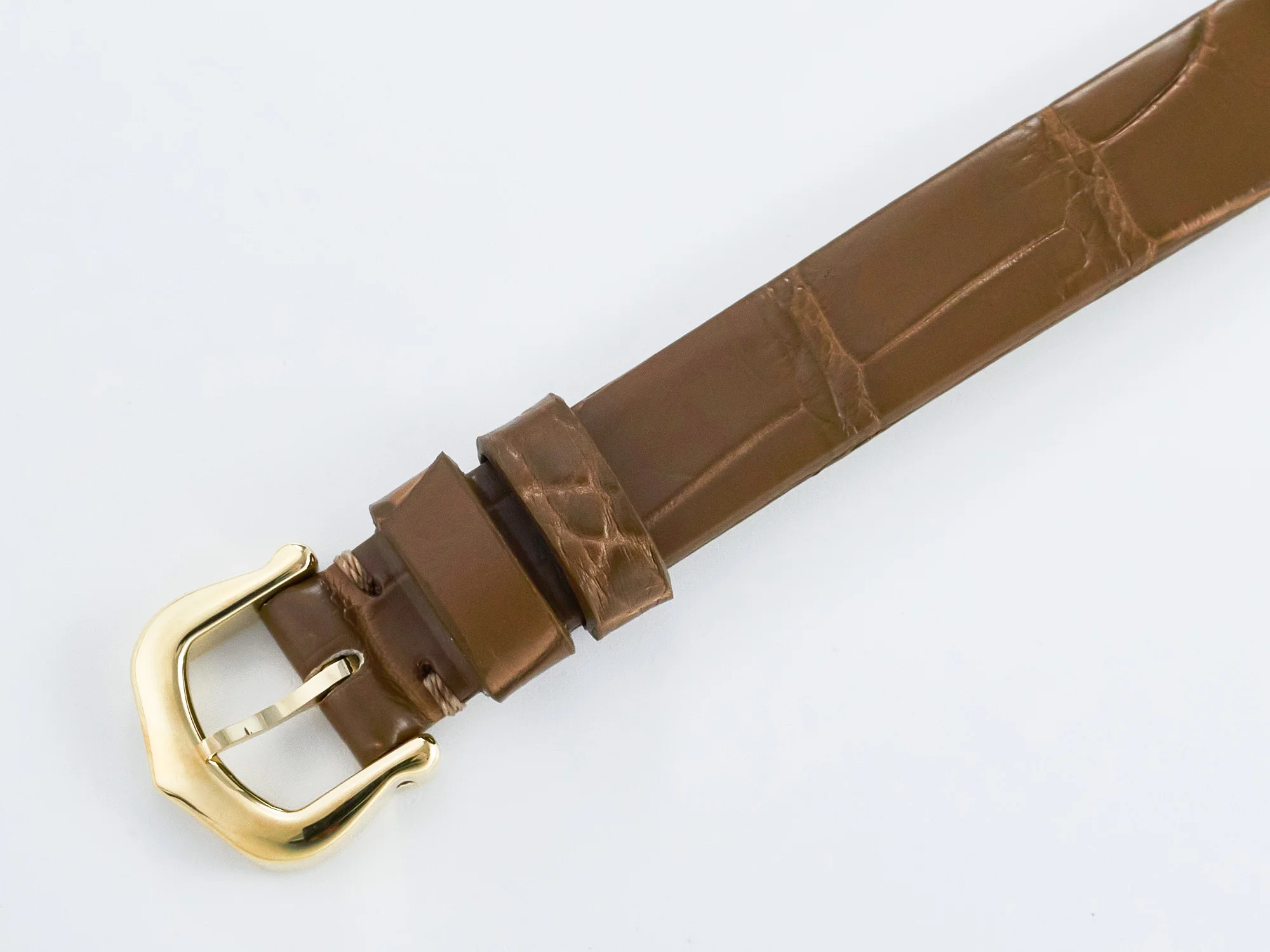 Baignoire De Cartier YG DRF 1:1 Best Edition Silver Dial on Brown Leather Strap Swiss Quartz