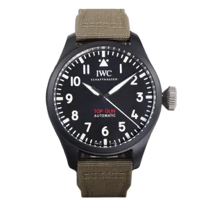 Big Pilot’s Watch Automatic Top Gun IW326906 on Green Nylon Strap