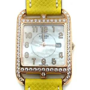 Cape Cod GM Quartz Rose Gold with Diamond Bezel on Yellow Epsom Leather Strap