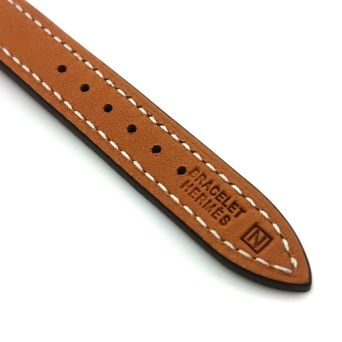 Cape Cod Tonneau Rose Gold on Orange Epsom Leather Strap