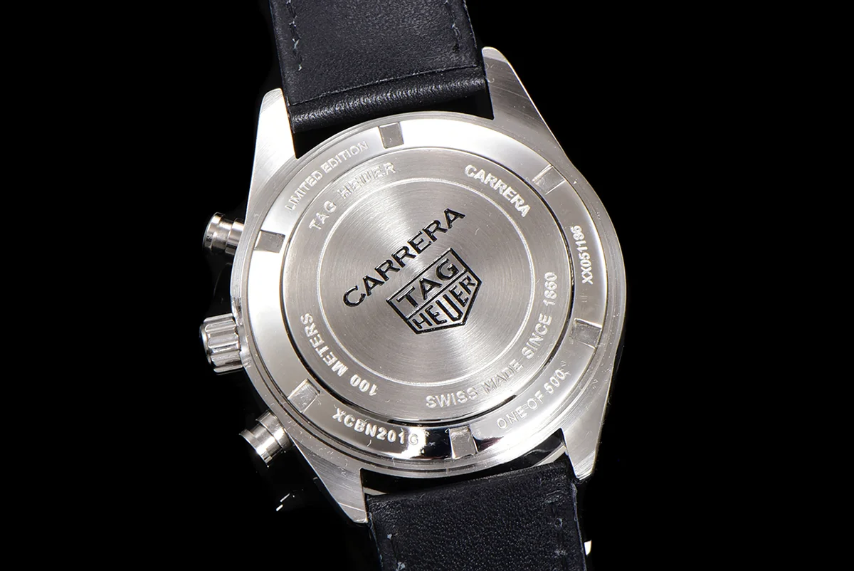 Carrera Chronograph 42 Blue Dial on Leather Strap