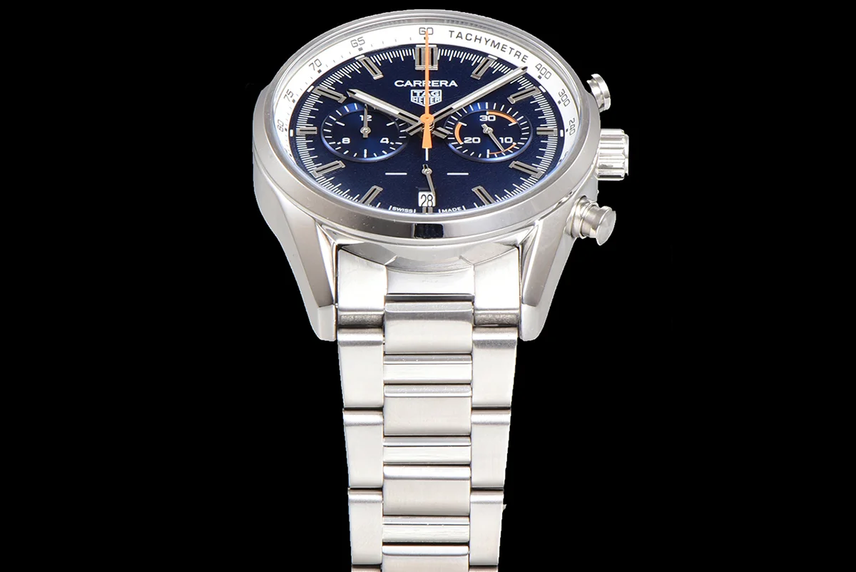 Carrera Chronograph 43 Blue Dial